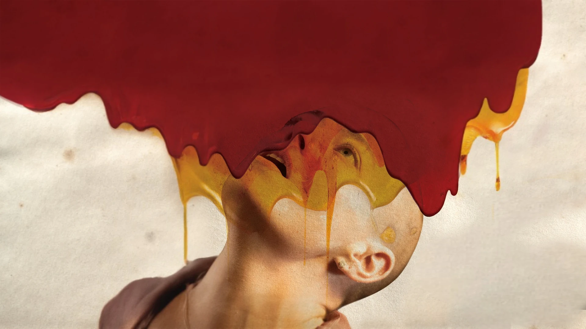 A mysterious figure in a stark, unsettling environment, characteristic of Lanthimos's style