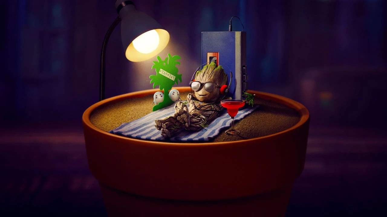 Groot in the midst of mischievous chaos