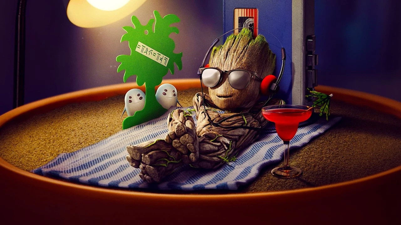 The vast cosmos reduced to a playground for one small tree