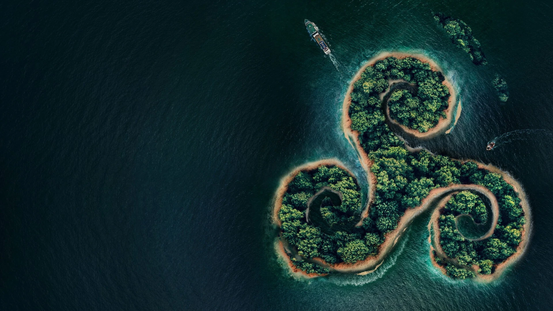 A lone figure stands on a beach, gazing at a distant, hazy horizon under a foreboding sky.